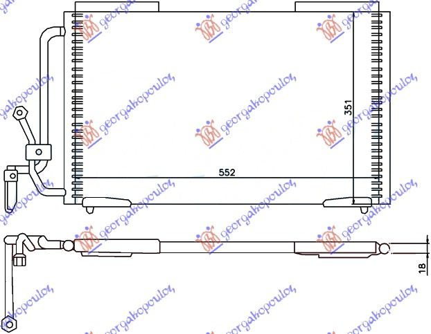 Radiator Ac/ (54 4x35 4) - Peugeot 405 1993 , 6455r3