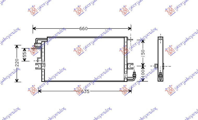 Radiator Ac/ (54x27 2) - Toyota Hilux- (Yn 85) 2 Usi 1989 , 88460-89115