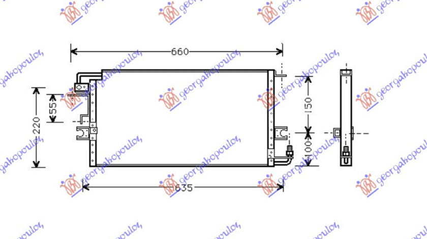 Radiator Ac/ (54x27 2) - Toyota Hilux- (Yn 85) 2 Usi 1989 , 88460-89115