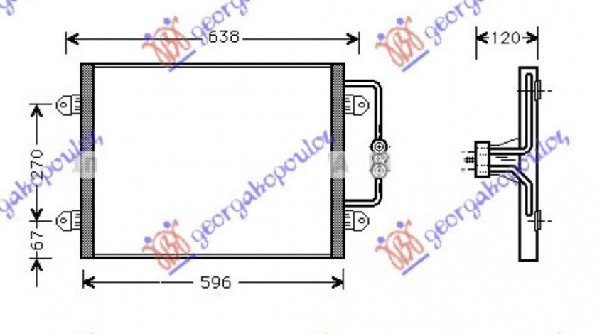 Radiator Ac/ (54x38 5) - Renault Megane Coupe-Cabrio 1999 , 7700434383