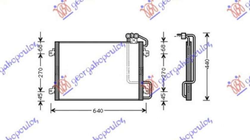 Radiator Ac/ (54x38 5) - Renault Megane Scenic 1999 , 7700434383