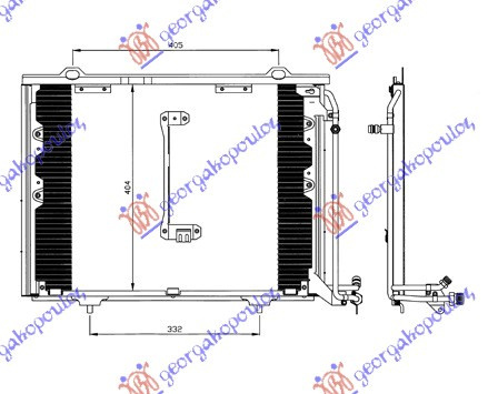 Radiator Ac/ (55 2x40 6x25) - Mercedes C Class (W202) 1993 , 2028300870