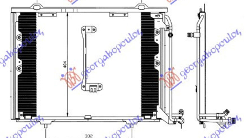 Radiator Ac/ (55 2x40 6x25) - Mercedes C Class (W202) 1993 , 2028300870