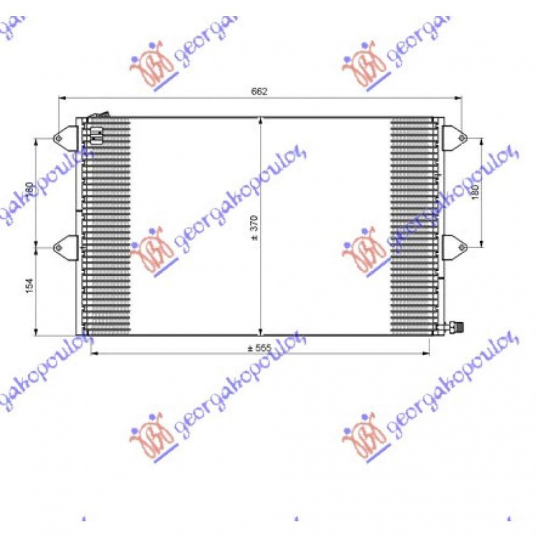 Radiator Ac/ (55x35x2 0) - Seat Cordoba 1993 , 6k0820413b
