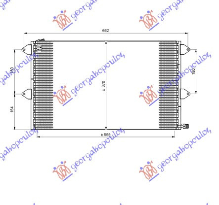 Radiator Ac/ (55x35x2 0) - Seat Ibiza 1993 , 6k0820413b