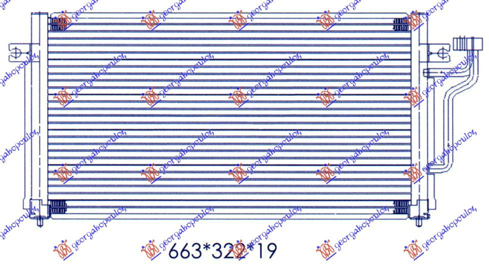 Radiator Ac/ (59 6x30 5) - Mitsubishi Lancer (Cb1/4) 1992 , Mr115814