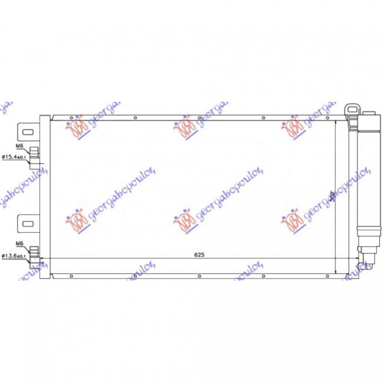 Radiator Ac/ (59x32x1 6) - Mini Cabrio (R52) 2004 , 64531490572