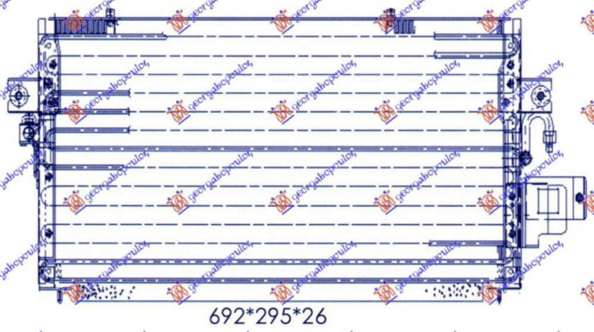 Radiator Ac/ (61x28) - Nissan Sunny (N14) L/B 1992 , 9211065y00