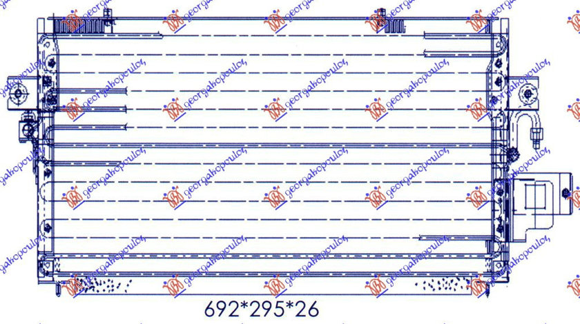 Radiator Ac/ (61x28) - Nissan Sunny (N14) Sdn-H/B 1992 , 9211065y00