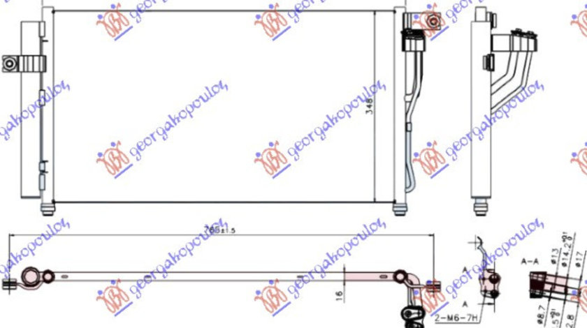 Radiator Ac/ (61x35) 1 4i-1 6i 16v - Hyundai Accent Sdn 2006 , 9.76e+05