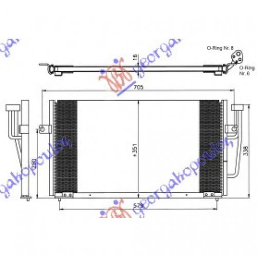 Radiator Ac/ (61x35 2x2 8) - Mitsubishi Space Star 1998 , Mb958166
