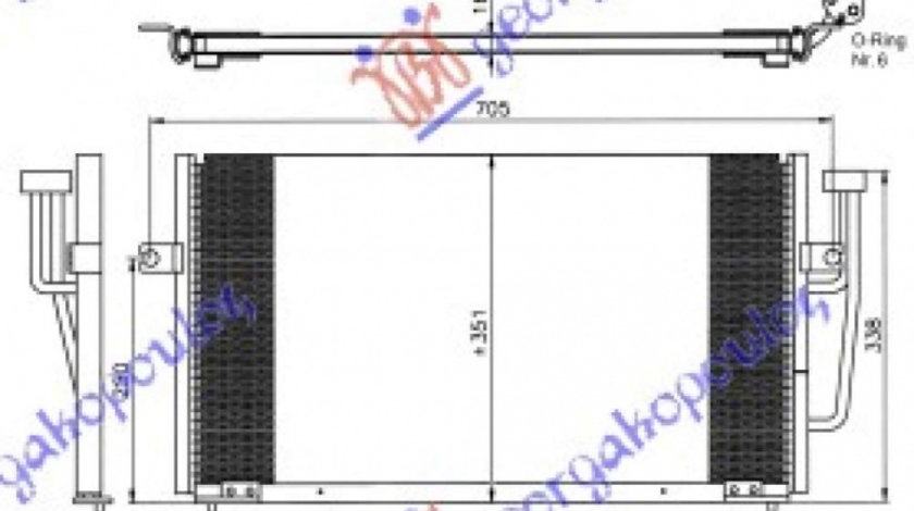 Radiator Ac/ (61x35 2x2 8) - Mitsubishi Space Star 1998 , Mb958166