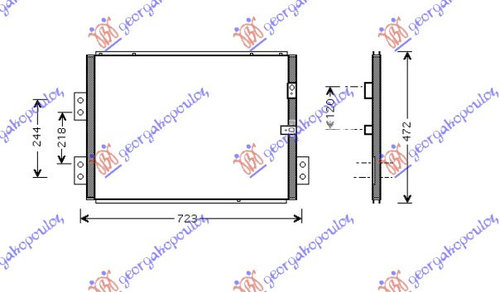 Radiator Ac/ (64 5x44 8x16) - Toyota Hi-Ace 1997 , 88460-26330