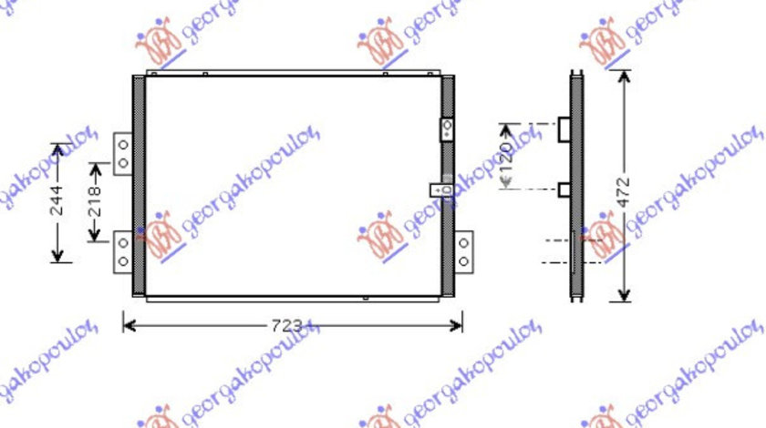 Radiator Ac/ (64 5x44 8x16) - Toyota Hi-Ace 1997 , 88460-26330