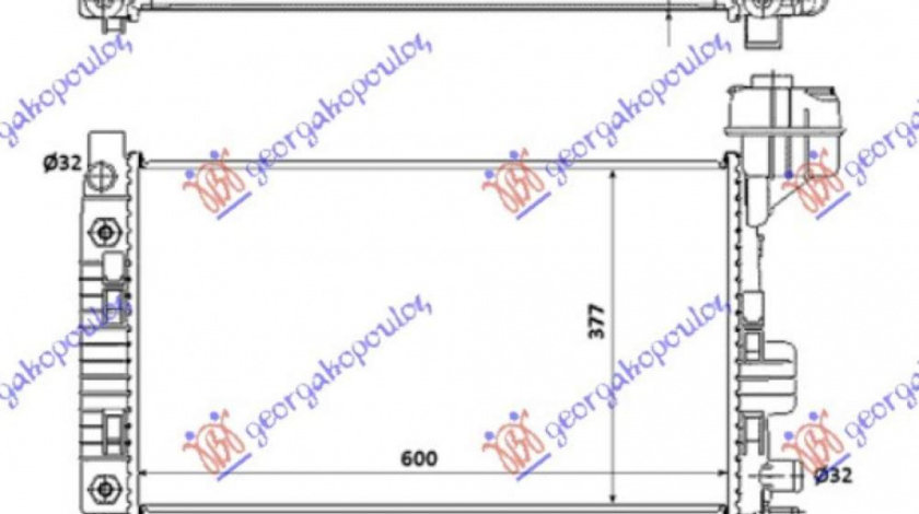 Radiator Ac/ (67x39 2x16) 04-07 - Mercedes Vito (W639) & Viano 2004 , 6398350070