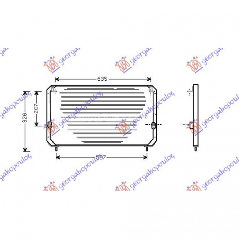 Radiator Ac/ (69x34 5) - Toyota Carina E/Corona Sdn-L/B 1996 , 8846020380