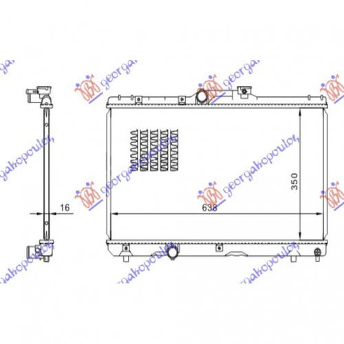 Radiator Ac/ (69x34) 93-96 (7 2/15 5) - Toyota Corolla (E 10) H/B (3/5d) 1992 , 88460-12460