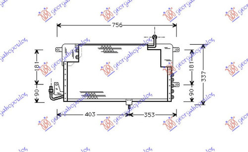 Radiator Ac/ (71x33) - Vw Passat 1989 , 357820413