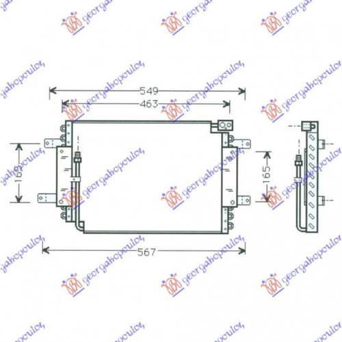Radiator Ac/ -93 Mod (43 7x33 5x2 6) - Suzuki Vitara 4 Usi 1992 , 95310-60a50