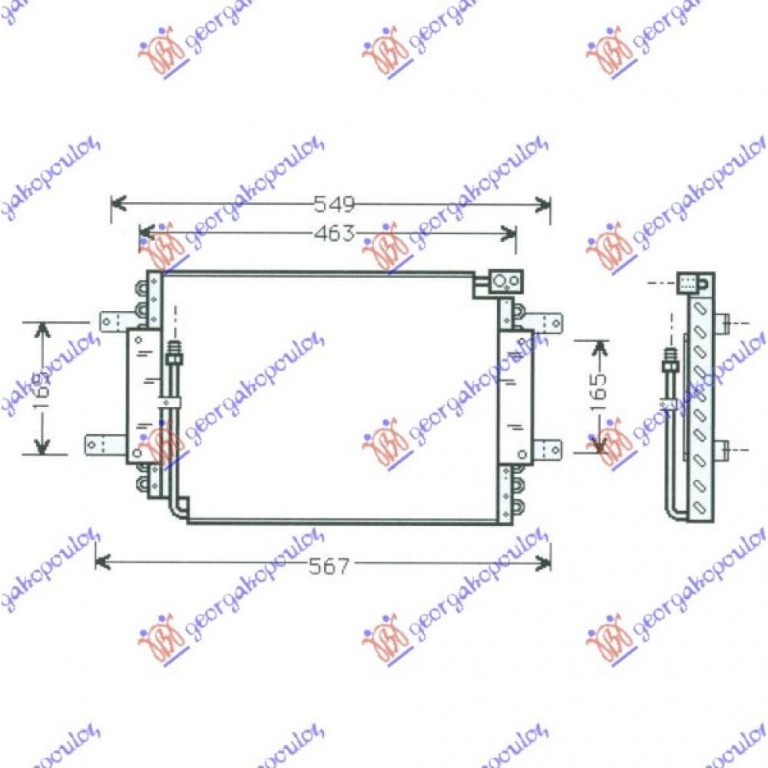 Radiator Ac/ 94- Mod (49x35 7x2 6) - Suzuki Vitara 4 Usi 1992 , 9531067a50