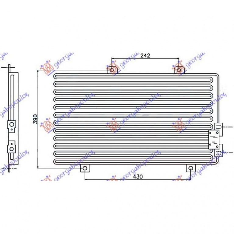 Radiator Ac/ 95- Ts(54 5x34 5) - Alfa Romeo 146 1999 , 60610662