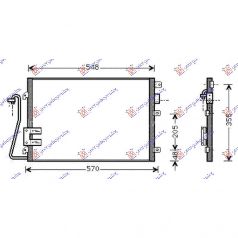 Radiator Ac/ 99- (51x38) - Renault Clio 2001 , 7700428083