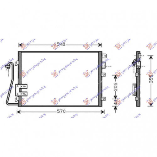 Radiator Ac/ 99- (51x38) - Renault Clio 2001 , 7700428083