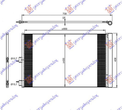 Radiator Ac/ A 45 Amg (65x43x12) - Mercedes A Class (W176) 2012 , A0995001054