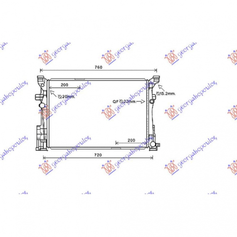 Radiator Ac/ A 45 Amg (65x43x12) - Mercedes Gla (X156) 2017 , A0995001054