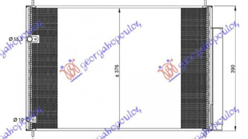 Radiator Ac/ Benz-Dsl (59 6x38x1 6) - Toyota Auris 2012 , 88450-02280