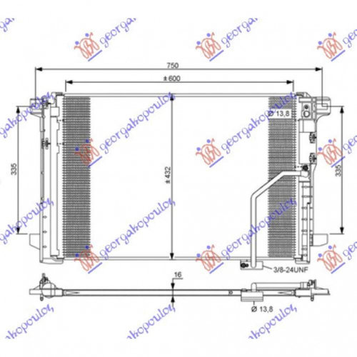 Radiator Ac/ Benz-Dsl (61x42x1 6) - Mercedes Cls (W218) Coupe 2010 , 2045000254