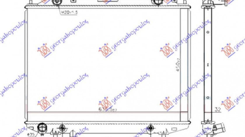 Radiator Ac/ Benzina-1 4tdci Diesel (530x335x16) - Mazda 2 2003 , 1146195