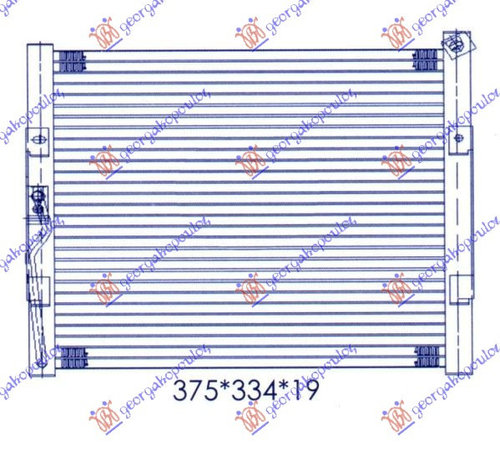 Radiator Ac/ Benzina (33x33x2 5) 92-93 - Honda Civic Sedan 1992 , 80110sr1a22