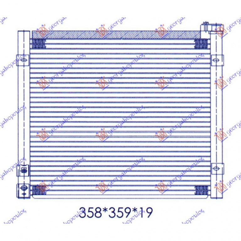 Radiator Ac/ Benzina (33x36 5x16) - Honda Civic H/B 1999 , 80110s01a11