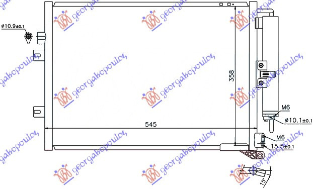 Radiator Ac/ Benzina (51x38) - Renault Clio 2006 , 8200688393