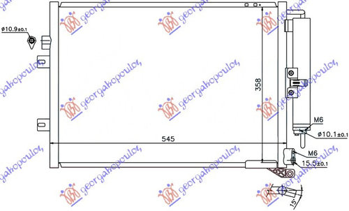 Radiator Ac/ Benzina (51x38) - Renault Clio 2006 , 8200688393