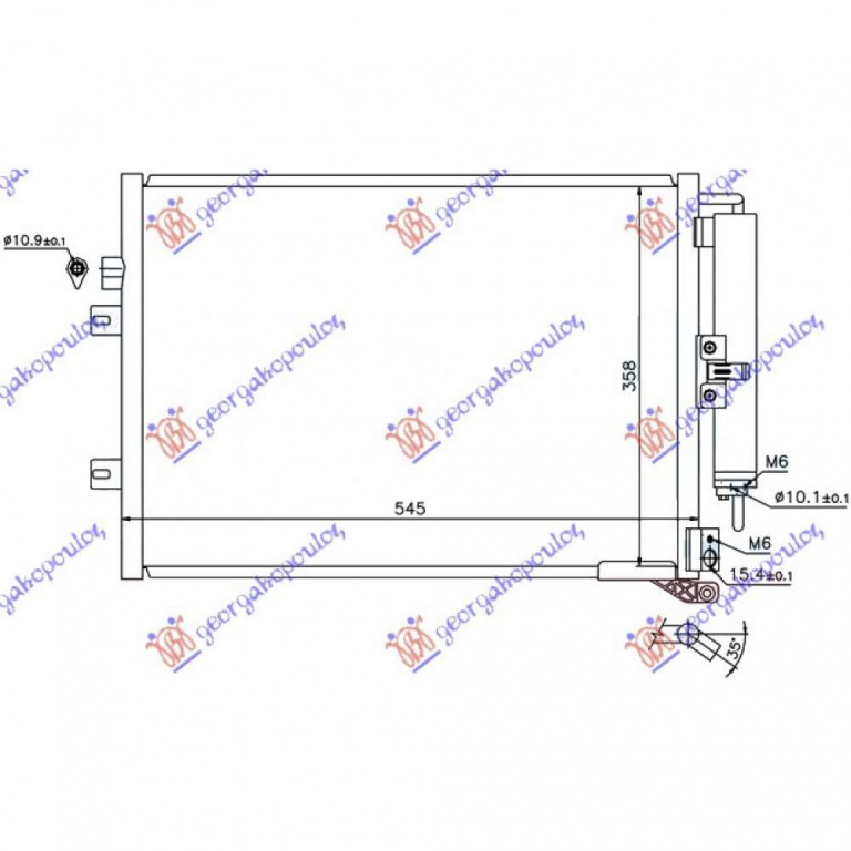 Radiator Ac/ Benzina (51x38) - Renault Clio 2009 , 8200688393