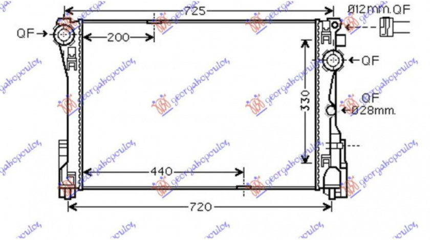 Radiator Ac/ Benzina(64x37 4)Val 13 8m - Mercedes Slk (R171) 2004 , 1715000154