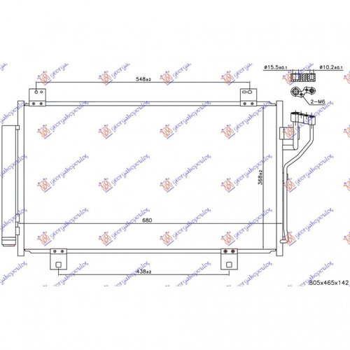 Radiator Ac/ Benzina (658x368x16) (Gas R134) - Mazda 3 Sdn-H/B (Bm) 2013 , Ghr161480