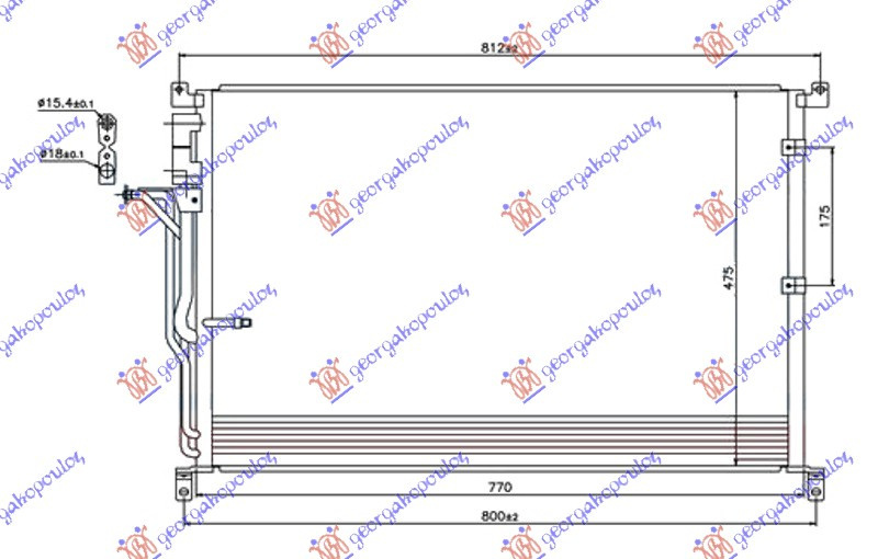 Radiator Ac/ Benzina-Diesel -06 (730x480x16) - Audi A8 2002 , 4e0260403k