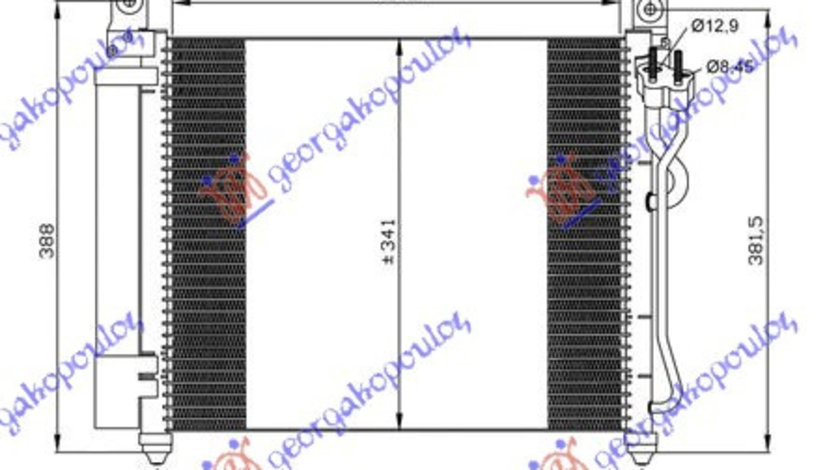 Radiator Ac/ Benzina-Diesel (39 6x34) - Kia Picanto2008 2009 , 97606-07550