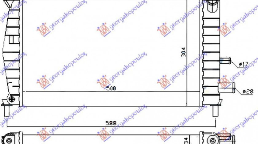 Radiator Ac/ Benzina-Diesel (51 8x36 2) - Ford Puma 1998 , 1033452