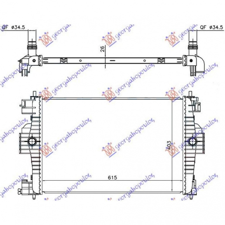 Radiator Ac/ Benzina-Diesel (510x340x16) - Peugeot Boxer 1994 , 1312857080