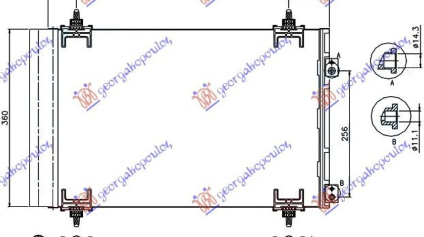 Radiator Ac/ Benzina/Diesel (53 5x36x1 2) - Citroen C4 2004 , 6455gh