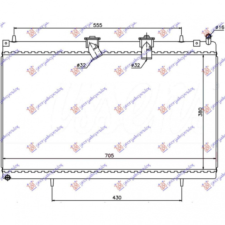 Radiator Ac/ Benzina-Diesel (535x360x12) - Peugeot Partner 2015 , 6455gh