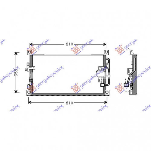 Radiator Ac/ Benzina-Diesel (550x330) - Mitsubishi P/U L200 1999 , Mr146328
