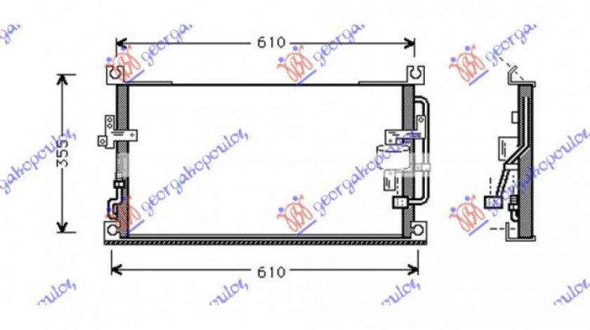 Radiator Ac/ Benzina-Diesel (550x330) - Mitsubishi P/U L200 1999 , Mr146328