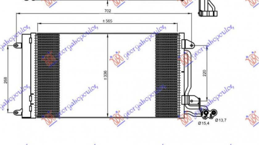 Radiator Ac/ Benzina - Diesel (580x350x16) - Audi A1 2010 , 6c0816411b