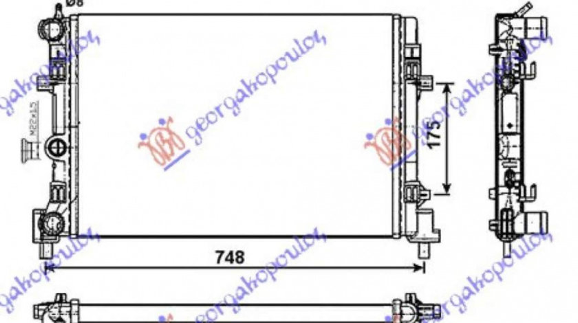 Radiator Ac/ Benzina - Diesel (580x350x16) - Audi A1 2014 , 6c0816411b