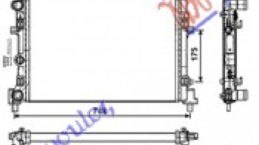 Radiator Ac/ Benzina - Diesel (580x350x16) () - Vw Polo 2009 , 6c0816411b